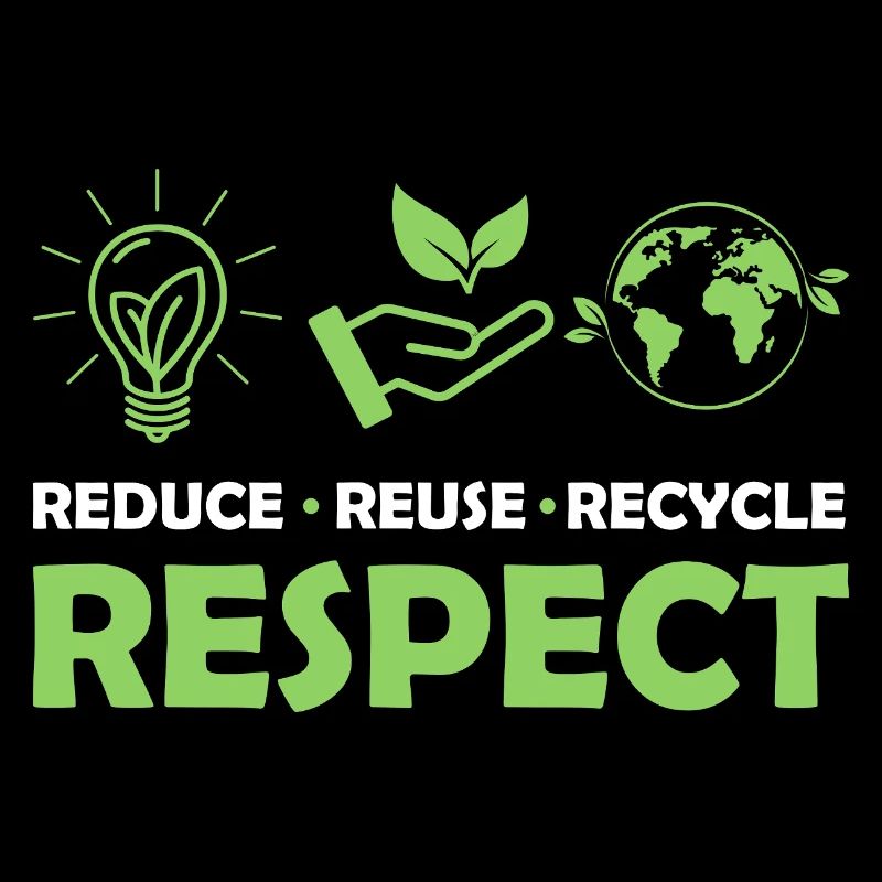 Reduce Reuse Recycle Respect Planet Environmental