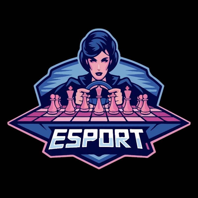 Queen Chess Pieces Sketch jeu eSport