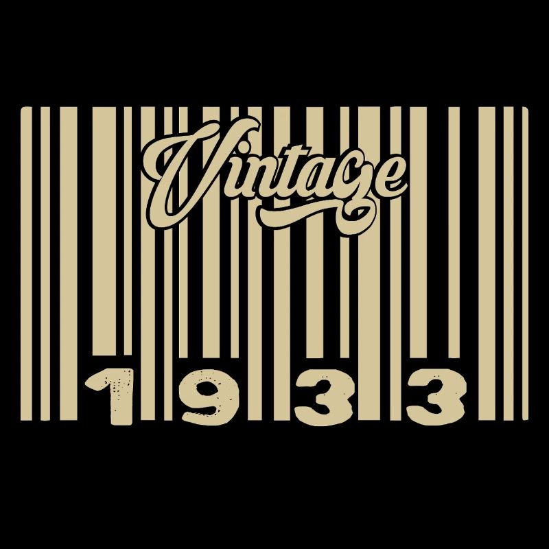 Vintage 1933 Barcode 1933: Year 2025.