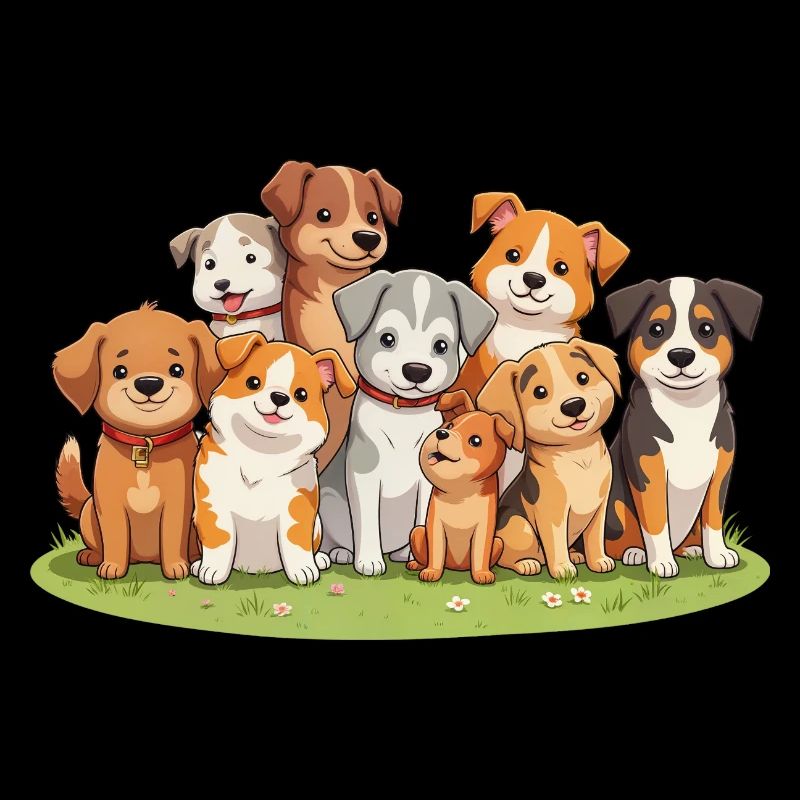 Une meute de chiens