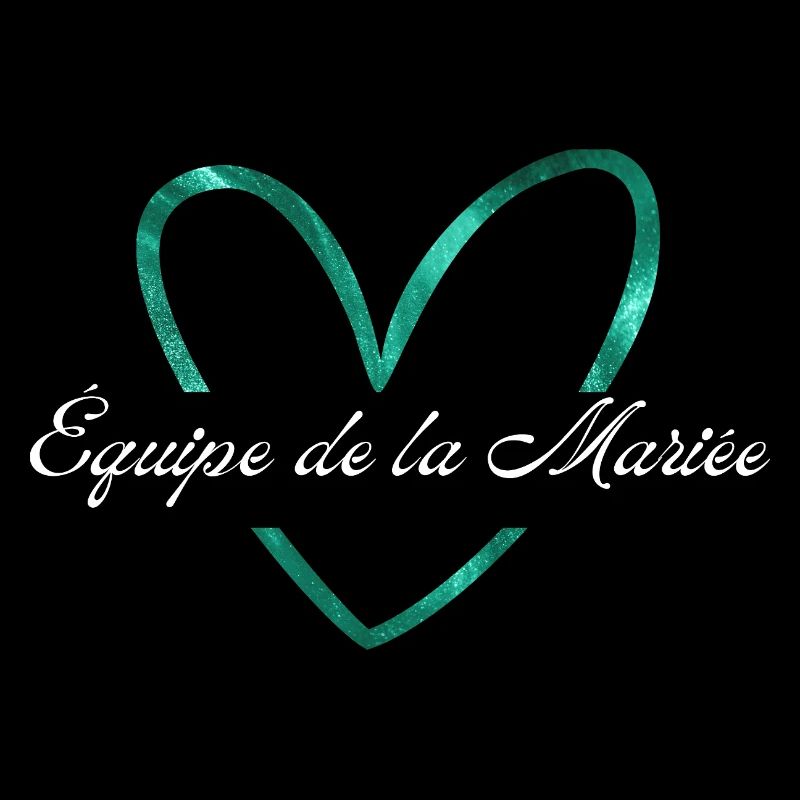 Équipe de La mariée cœur vert pailleté