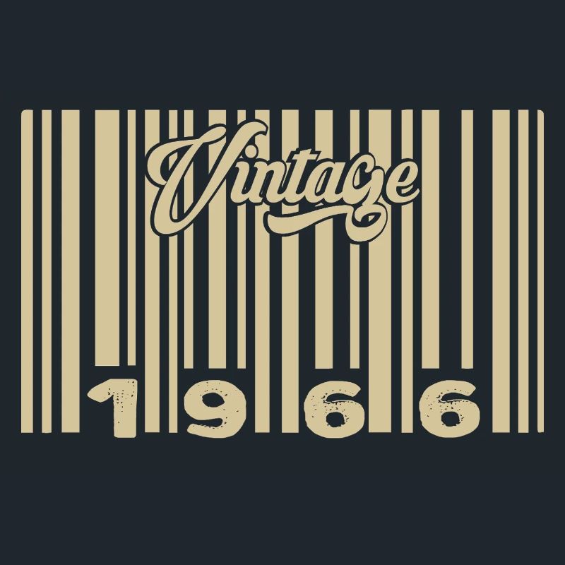 vintage 1966 Code barre 1966: Année 2025.