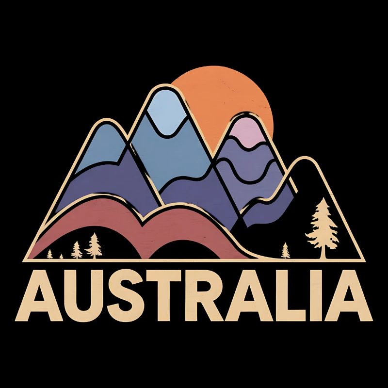 Australien Australien Abstrakte Berge Geschenk