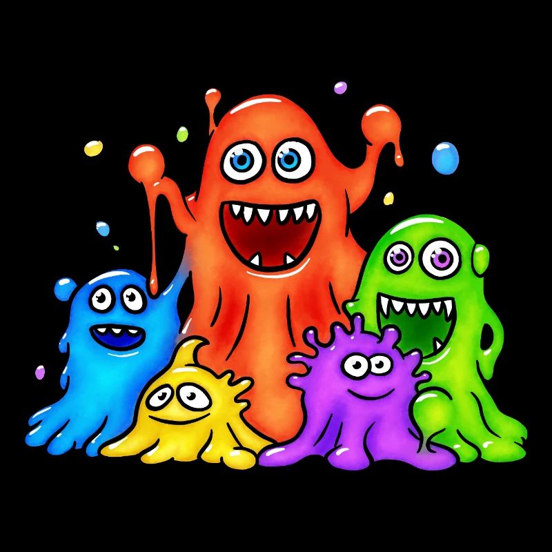 Colorful Slime Monsters