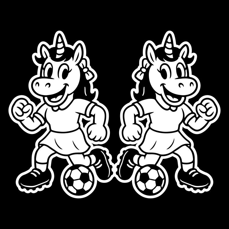 Fussball Einhorn Lustig