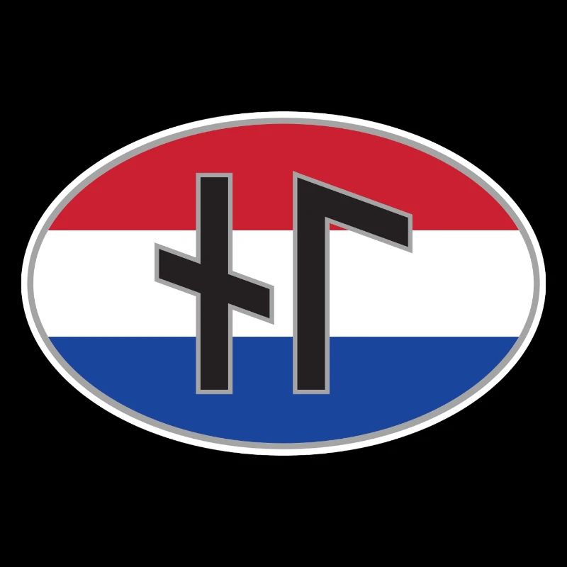 NL (Nederland) Runen-Ländercode-Aufkleber