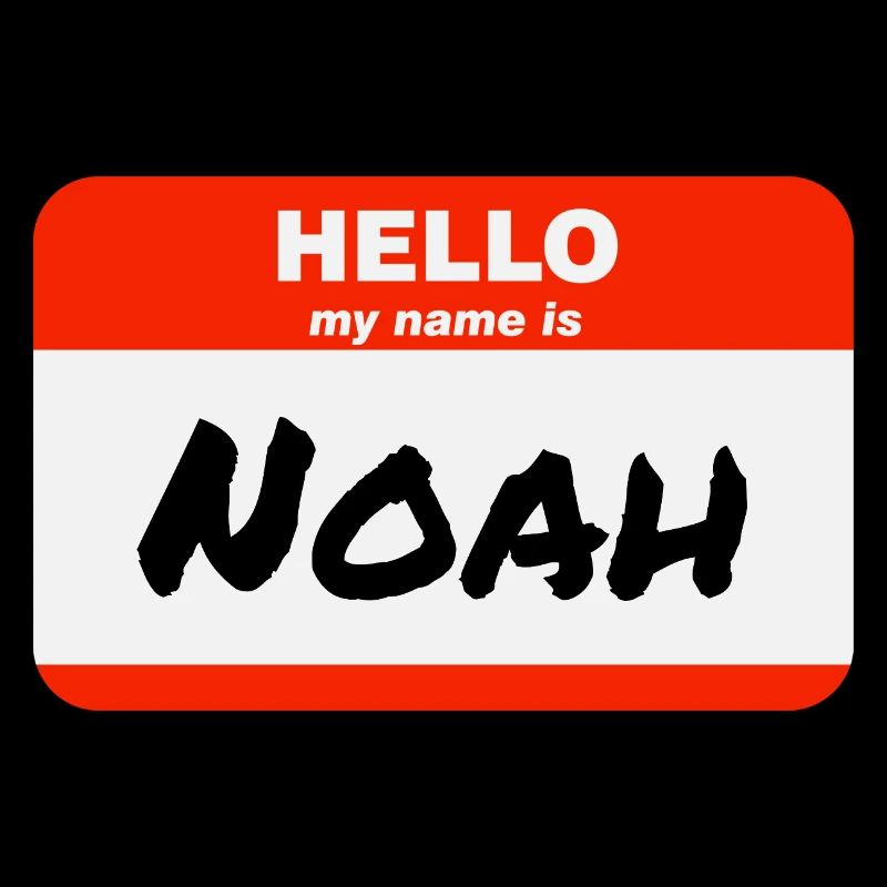 Bonjour, je m’appelle Noah Étiquette Nom Tag