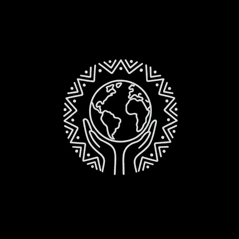The world carried by protective hands