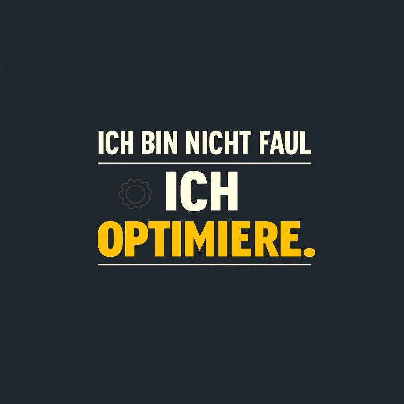 I optimize – Not lazy