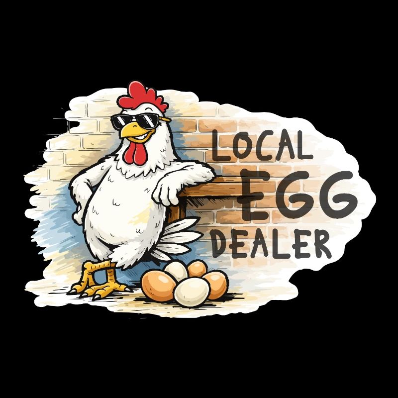 Coq espiègle – Motif drôle de ferme de poulets