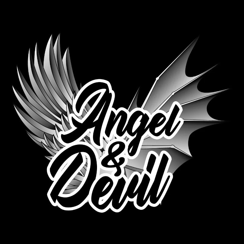 Ailes d'ange ange et diable disant
