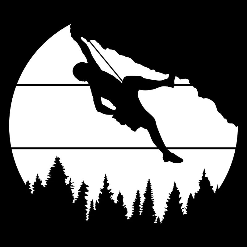 Bergsteiger Wald Bäume Felsen
