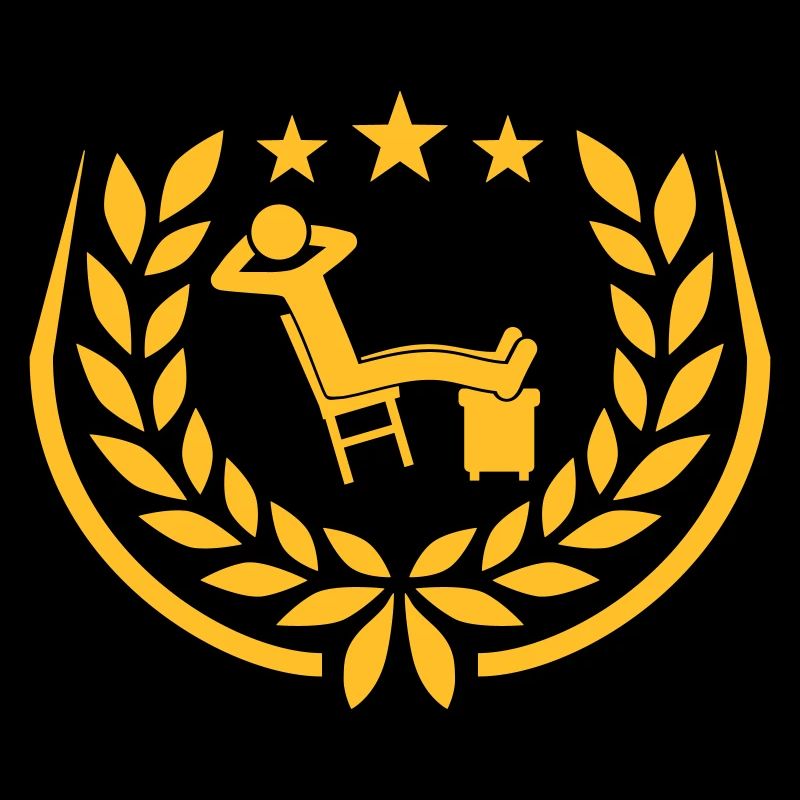 Icon man relaxes laurel wreath