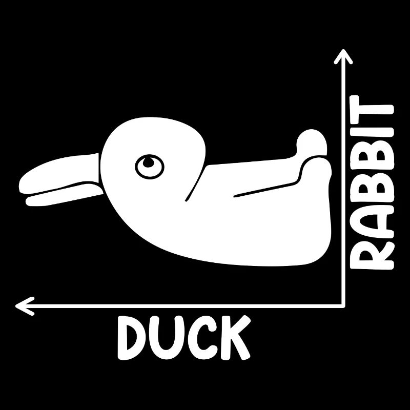 Drôle d’illusion d’optique de canard ou de lapin pour l’avenir
