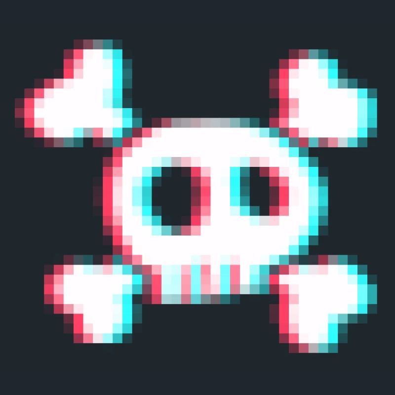 Skull and bones mosaic