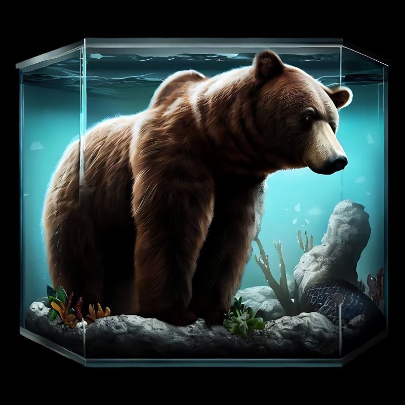 Ours dans l’aquarium