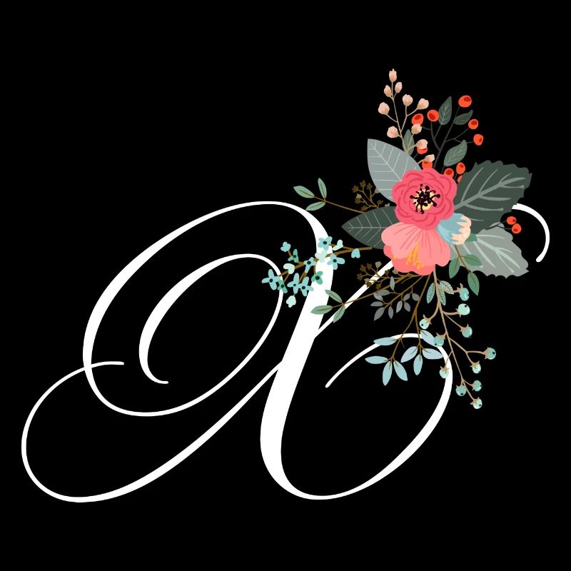 Lettre x fleuris