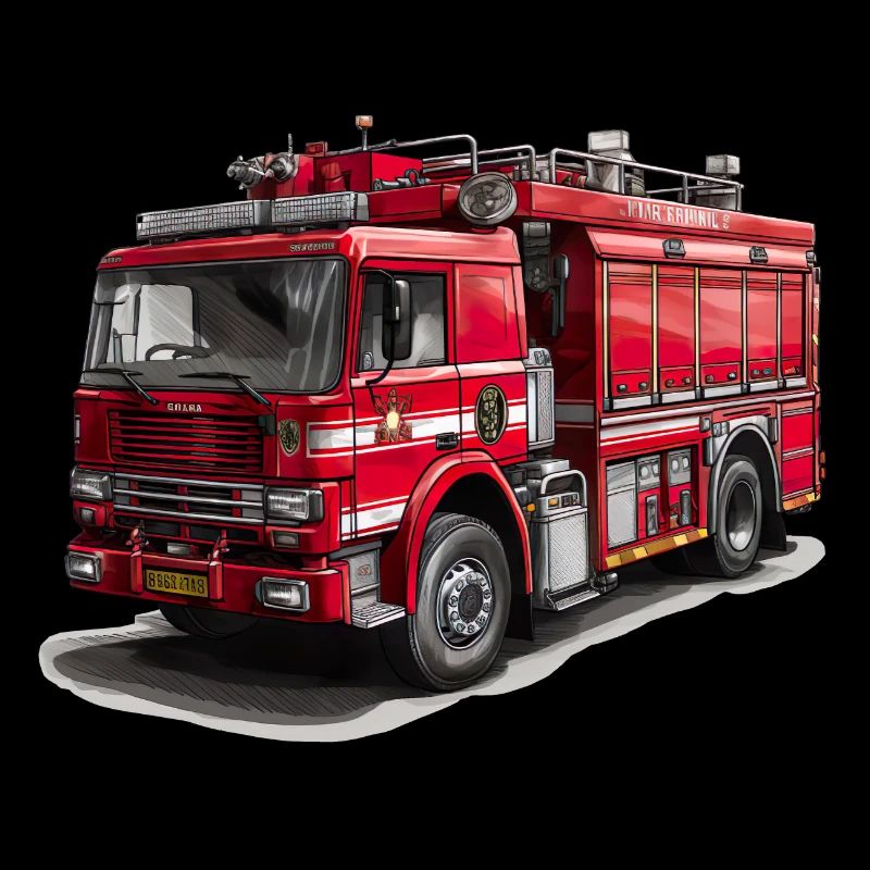 Mit dem Feuerwehrauto Brände bekämpfen