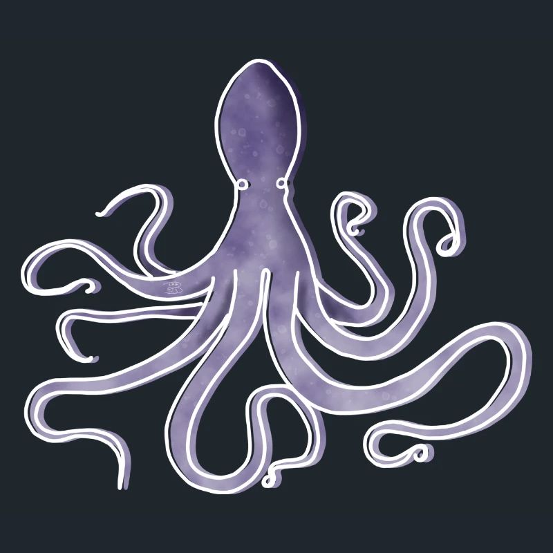 "Octopus", Boho Line Art Design, Series "Ocean"