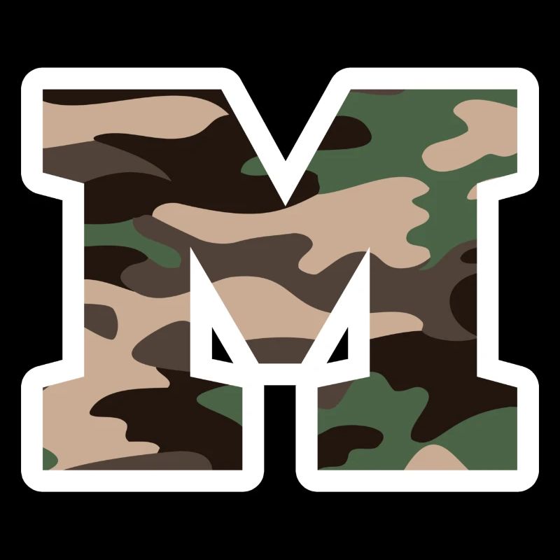 Buchstabe M Militärtarnung - Geschenkidee