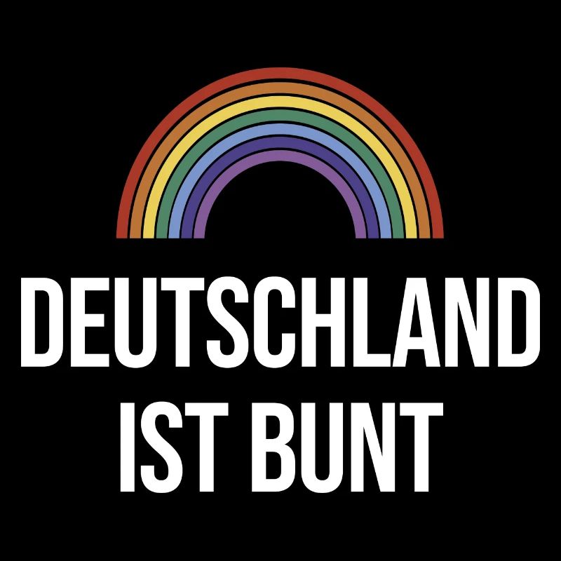 Deutschland ist bunt in Regenbogen Farben