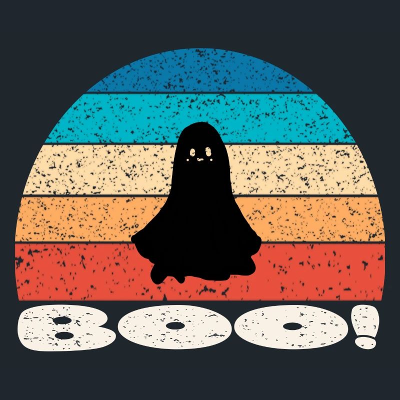 Retro vintage Sunset Halloween Ghost