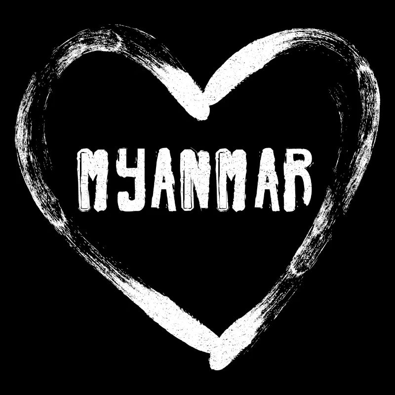 Myanmar Asien Flagge Birma Burmesisch Reise