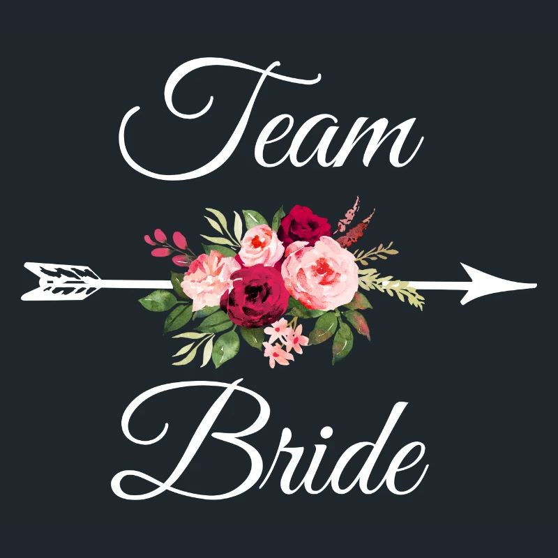 Team bride bouquet de fleurs flèche