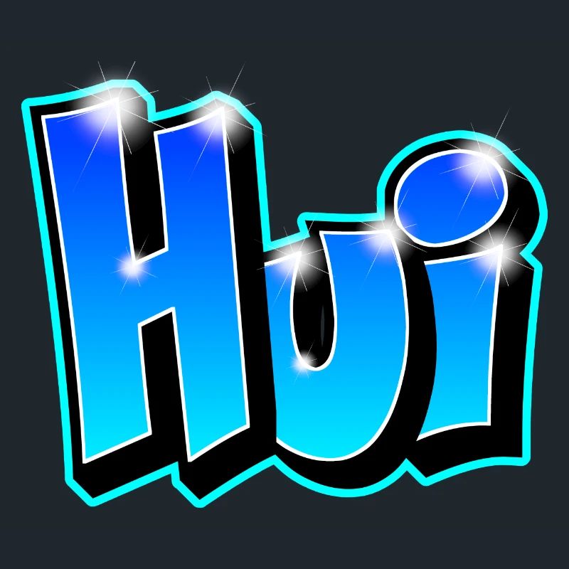 Graffiti "Hui" imprimable sur tout support !