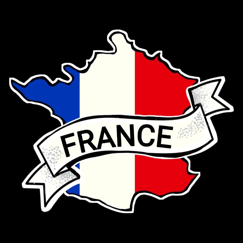 France - Drapeau - Carte