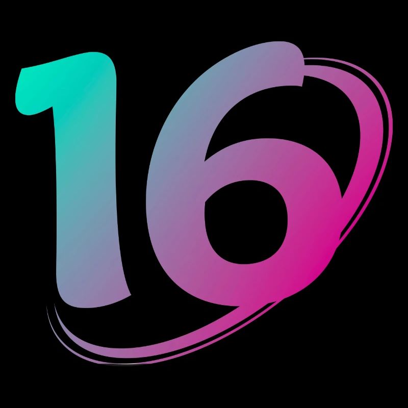 Nummer 16 Mehrfarbig