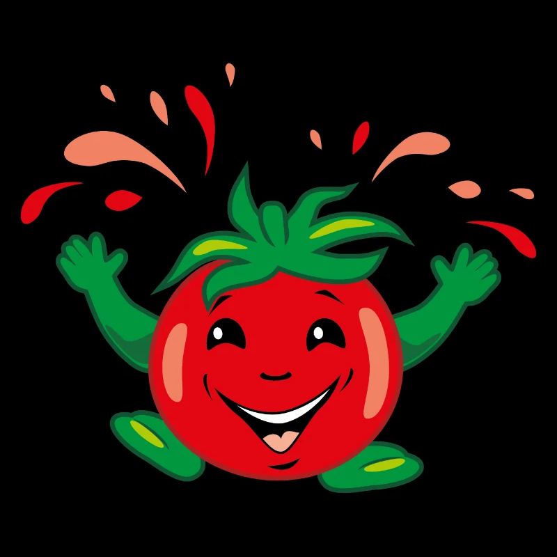 Tomate juteuse caricaturale