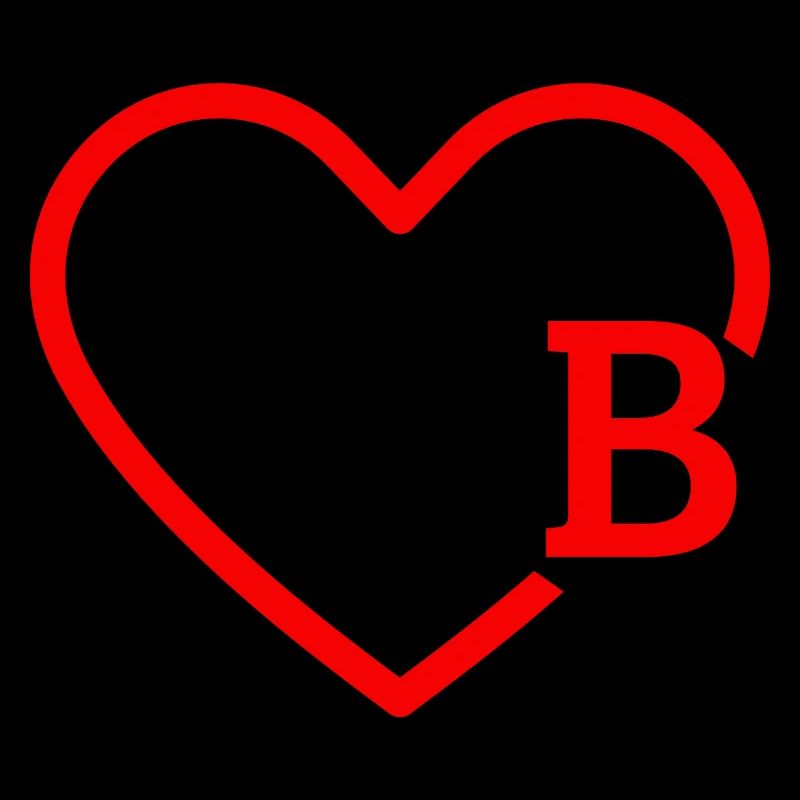 Buchstabe B Rotes Herz
