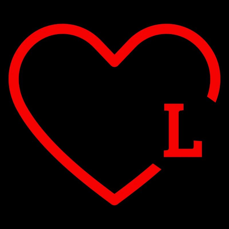 Buchstabe L Rotes Herz