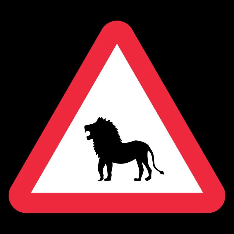 Attention Lion Avertissement