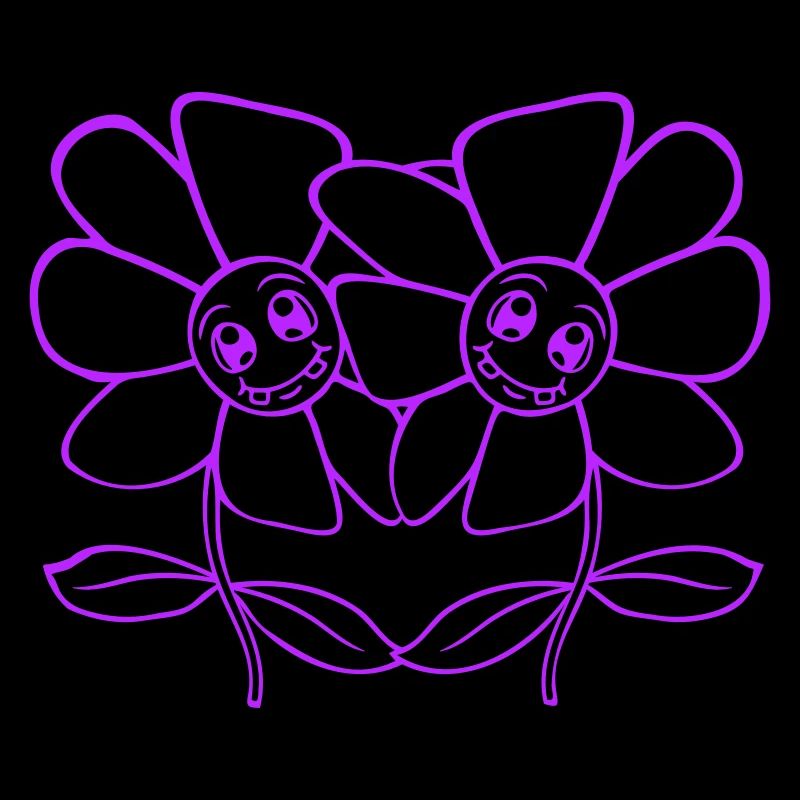 Zwei Hübsche Schöne Blümchen Blumen Blüten Freunde