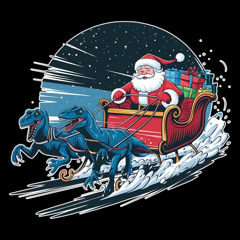 Santa Claus riding a sleigh