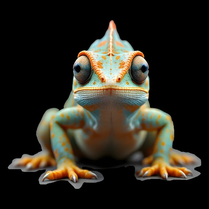 Chameleon realistic reptiles adaptability exotic p