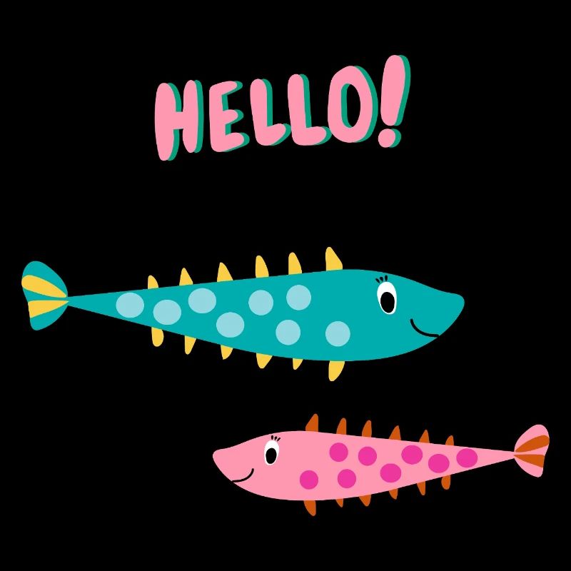 Drôle de poisson dire bonjour - Idée cadeau bébé
