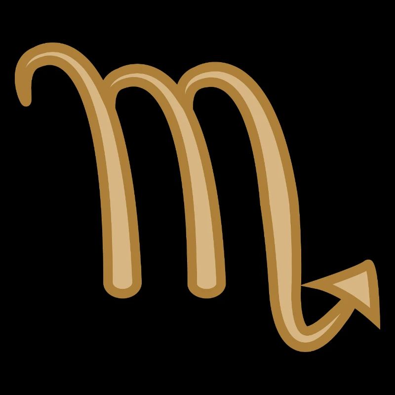 Symbole du zodiaque Scorpion bicolore doré