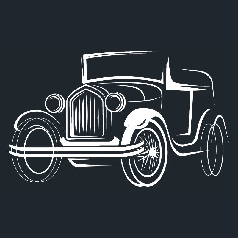 Oldtimer Symbol Illustration alte Autos Grafik
