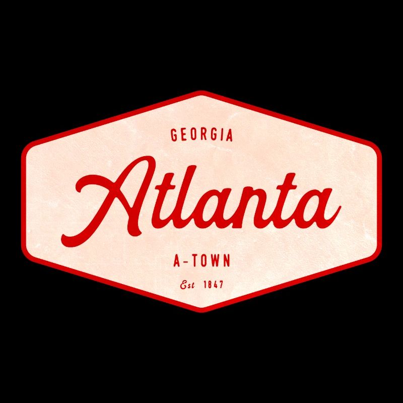 Atlanta Script Vintage Emblem Tee