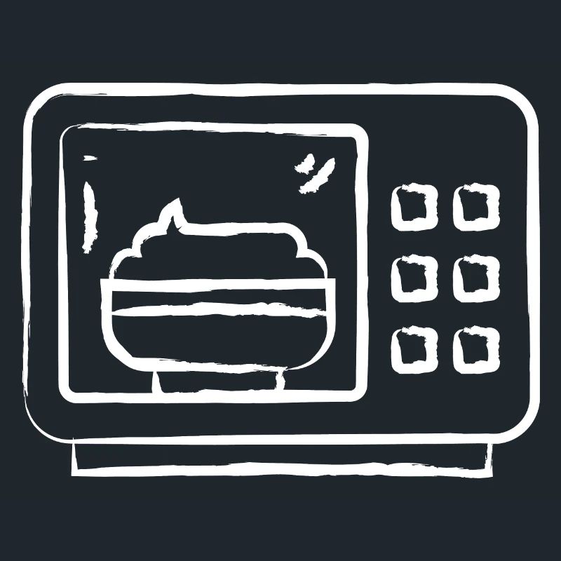 Micro-ondes dessiné à la main