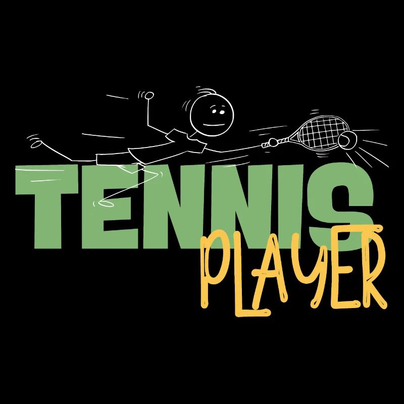 Tennisspieler Stickman Tee Art