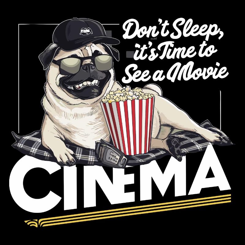 Mops Hundehalter Mops Liebe Kino Popcorn