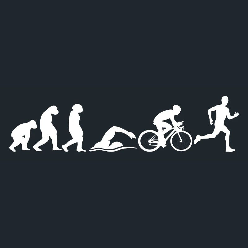 Evolution singe à homme triathlon natation course