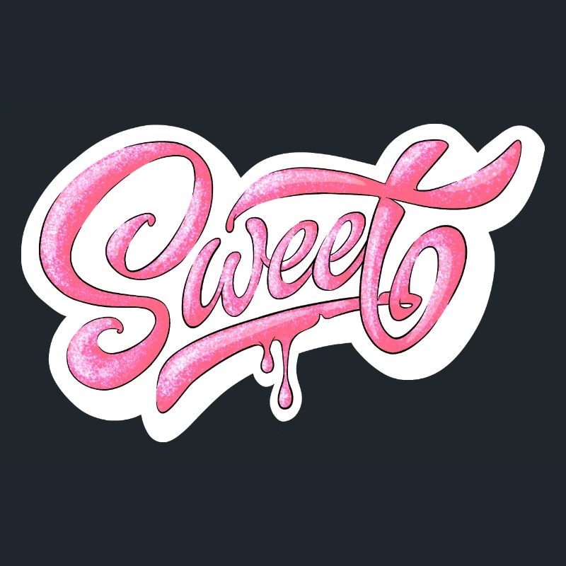 Süßes rosa Glitzer handbeschriftetes Design