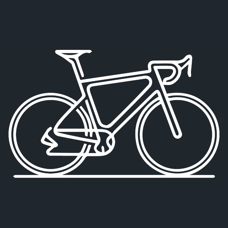 Minimalist Line Art Bicycle Design