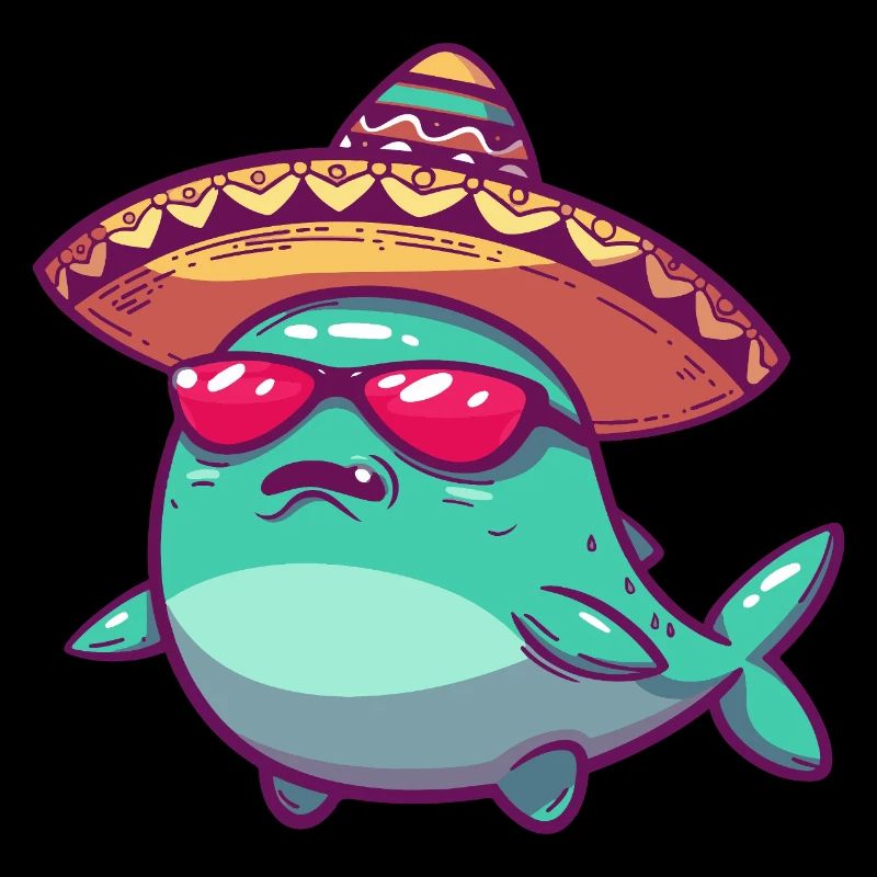 Whale Funny Sombrero