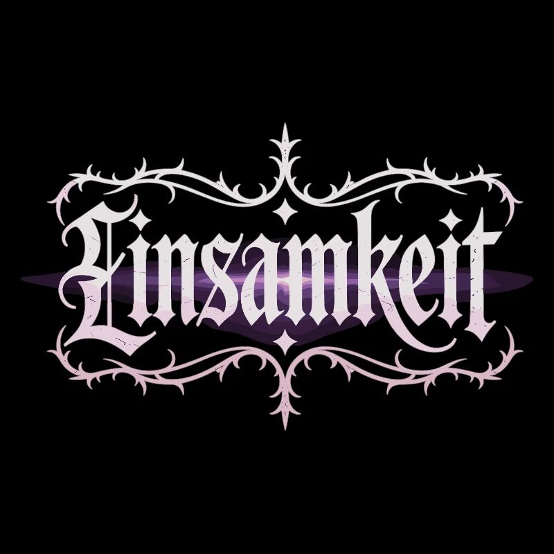 Einsamkeit Shirt – Gothic Schriftzug